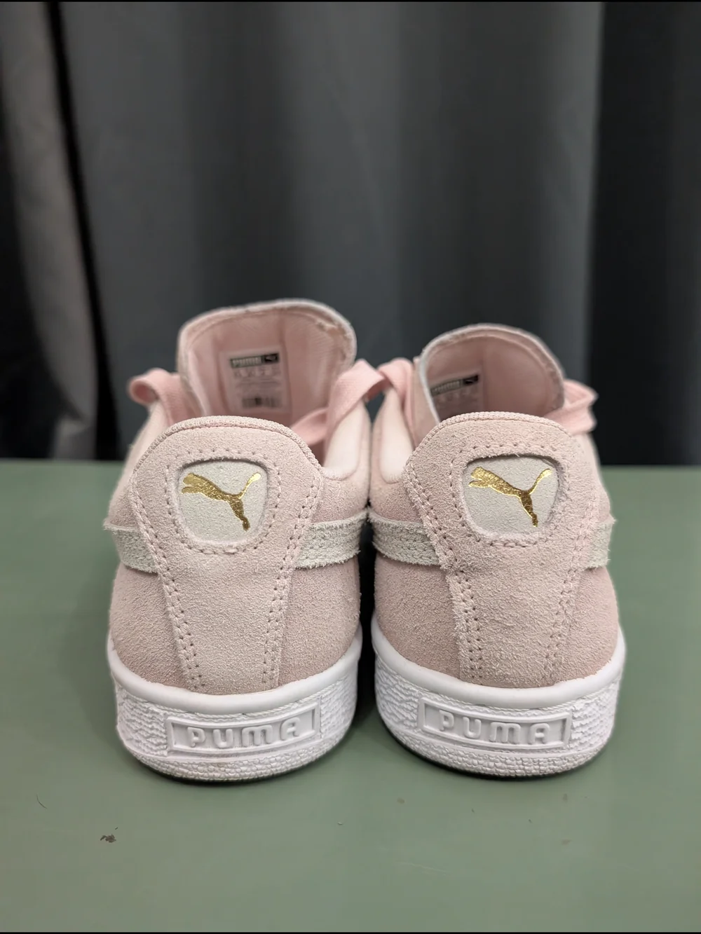 Puma Suede Women's Sneakers in Light Pink with Cream Accent SZ 8